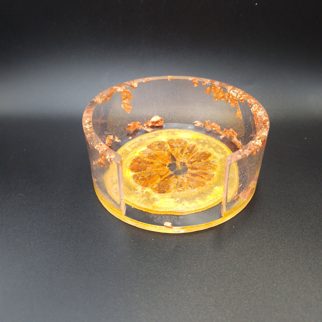 Epoxy Coasters with Blood Orange Slice