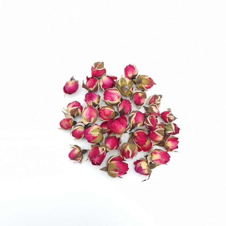 Dried Red Rosebuds