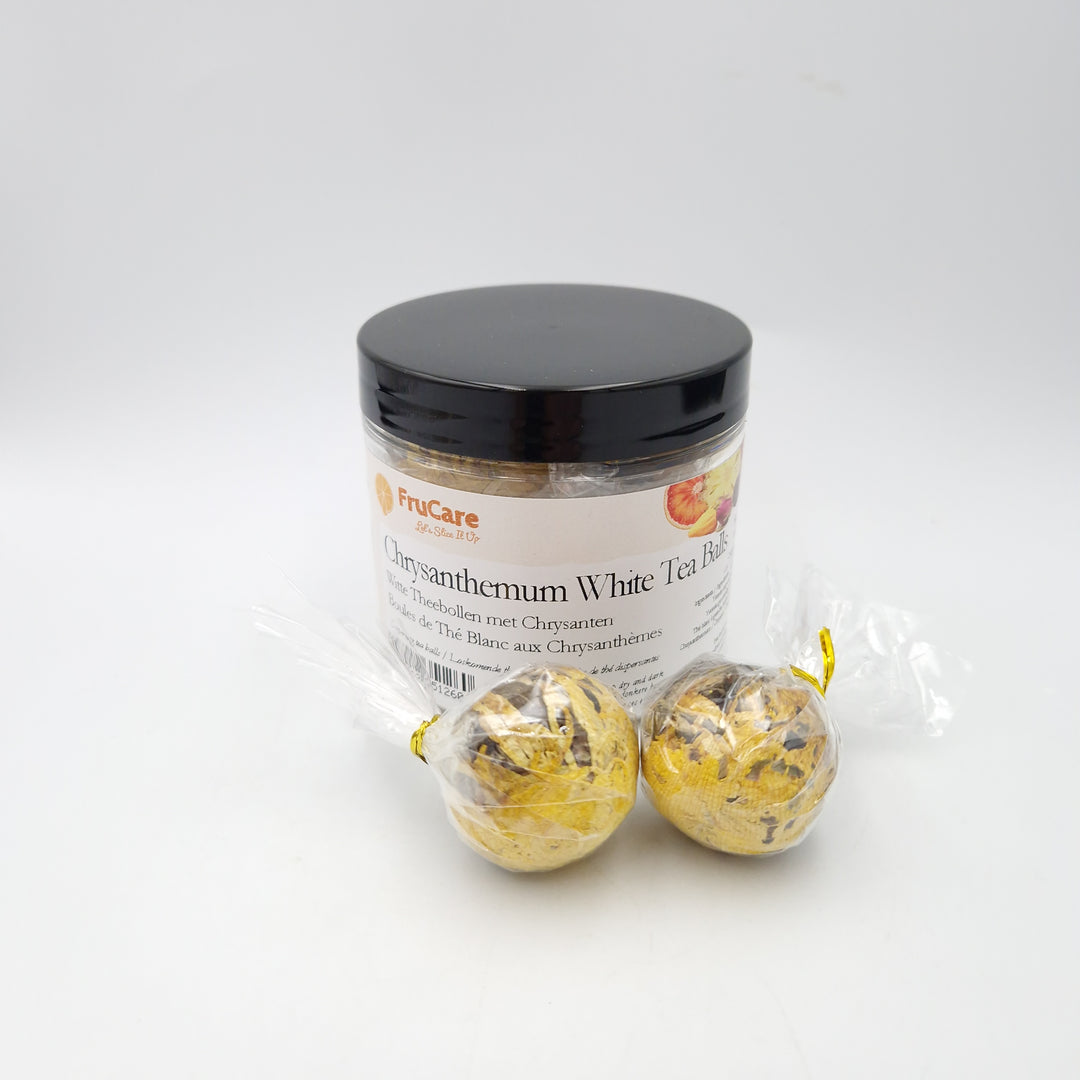 Dispersing White Tea Ball with Chrysanthemums