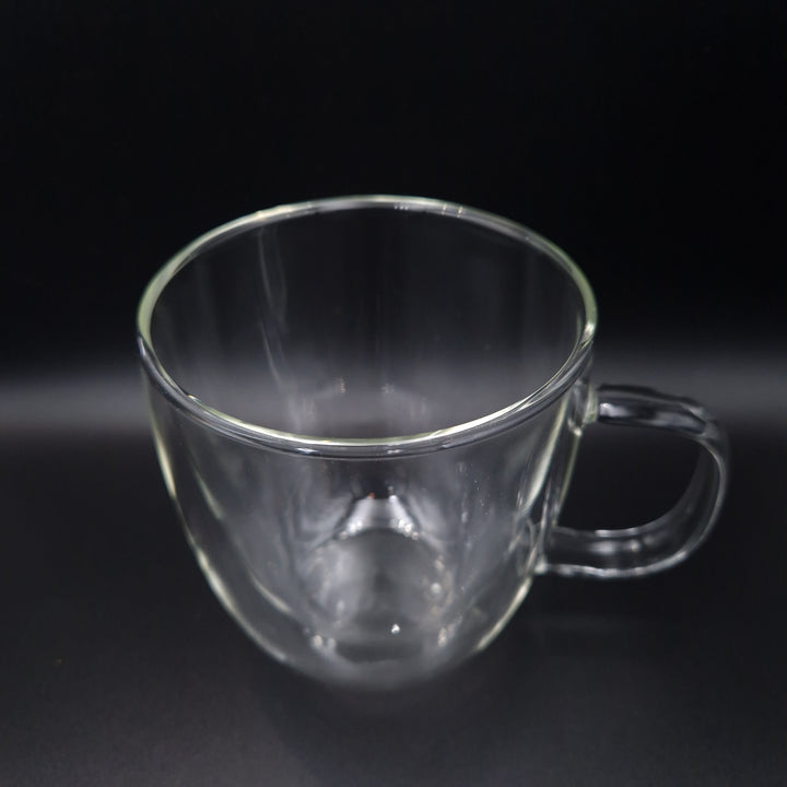 Double walled tea glasses with handle