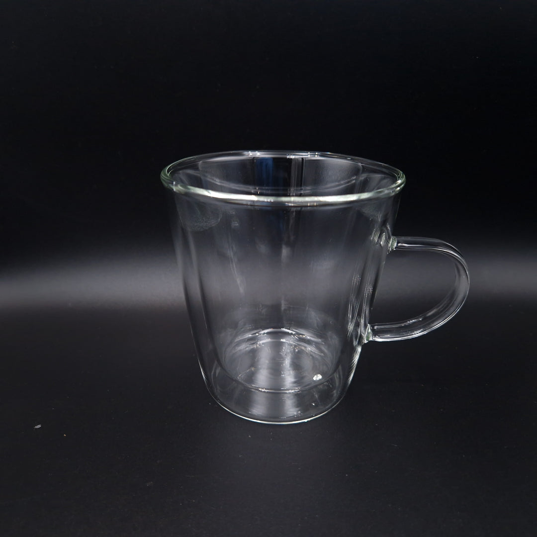 Double walled tea glasses with handle